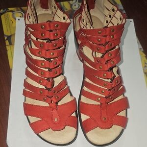 Jambu Red Strappy Sandals